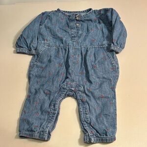 GAP baby cherry denim outfit size 3-6 months